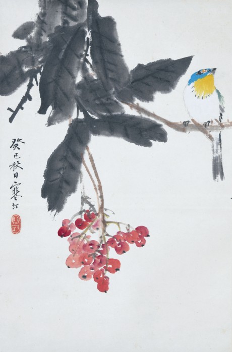 江寒汀  花鳥立軸 45*30cm