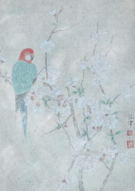 江宏偉  花鳥立軸 43*30cm