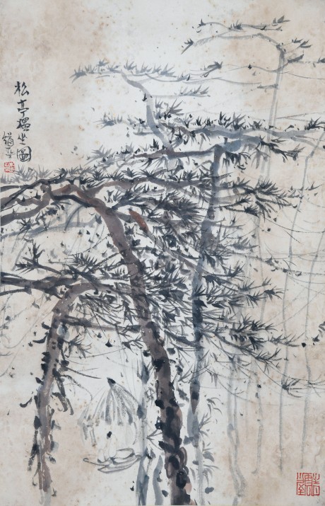 朱道平  山水鏡片	65*42cm