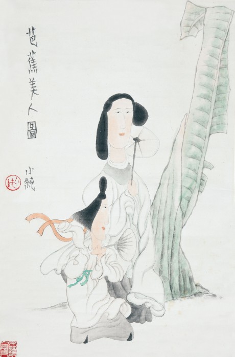 錢小純  人物鏡片	67*41cm