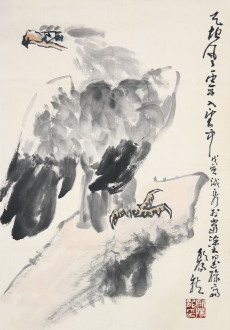 歐陽(yáng)龍  鷹單片 69×46CM